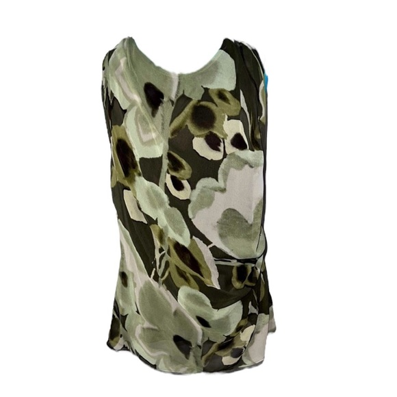 ⭐️Simply Vera Wang Sleeveless Shell Green Brown Size‎ XL - Picture 1 of 12